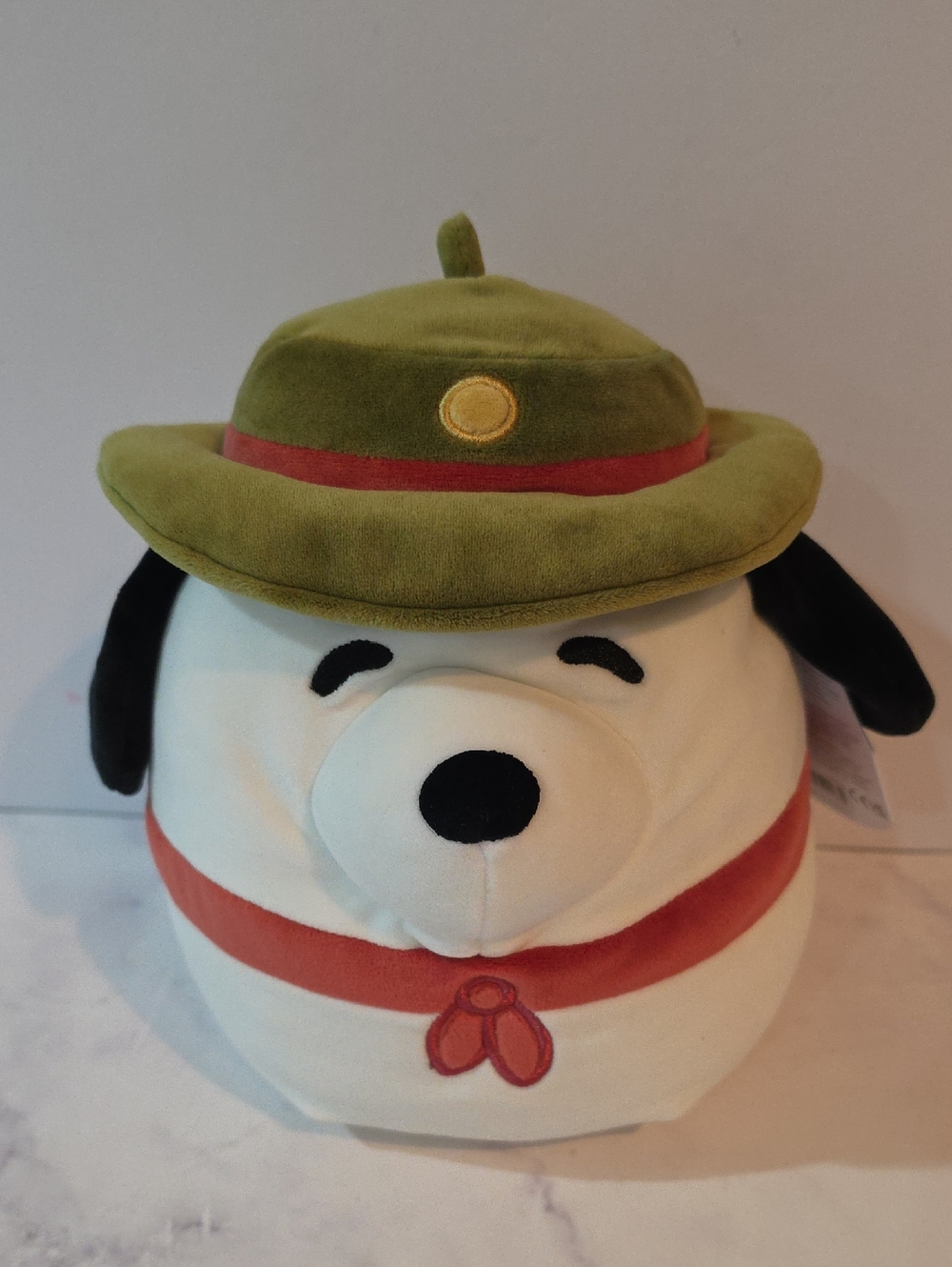 Squishmallow  Plush Peanuts 10" Snoopy in Beagle Scout Outfit & Shasta
